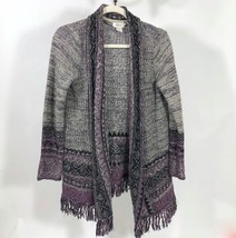 Style &amp; Co Long Open Front Cardigan Sweater Fringe Hem Wm&#39;s Size Small - $258.91 MXN