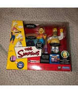 NEW The Simpsons Lurleen Lumpkin Homer Simpson Voice Activated Figures &amp;... - £19.46 GBP