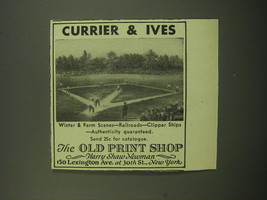 1949 The Old Print Shop Advertisement - Currier &amp; Ives - £14.78 GBP