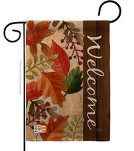 Autumn Leaves Burlap - Impressions Decorative Garden Flag G163082-DB - $22.97