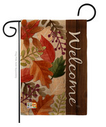 Autumn Leaves Burlap - Impressions Decorative Garden Flag G163082-DB - $22.97