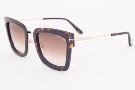 Tom Ford LARA Dark Havana / Brown Gradient Sunglasses TF573 52F LARA-02 - £173.68 GBP