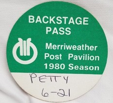 TOM PETTY - VINTAGE ORIGINAL  6/ 21/ 1980 CLOTH CONCERT BACKSTAGE PASS - $20.00