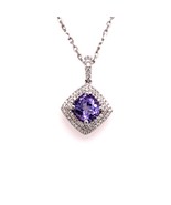 Diamond Sapphire Necklace 2.32 TCW 18k Gold Women Certified $4,950 921152 - £1,393.66 GBP