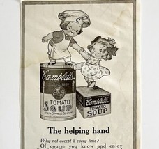 1916 Campbell&#39;s Tomato Soup Advertisement Helping Hand Food LGADYC4 - £15.66 GBP