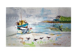 Betsy Drake Boats and Sandpipers 30 X 50 Inch Comfort Floor Mat - £71.43 GBP