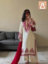Exclusive Embroidered Suit Set with Dupatta - $1,126.43 MXN