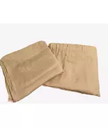 Pottery Barn Solid Tan 100% Linen 2pc 108 x 96 Drapery Panel Set - $90.00