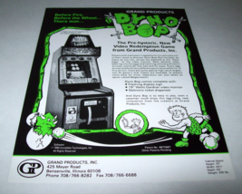 Dyno Bop Vintage Arcade Game Promo Flyer Vintage 1990 Redemption 8.5&quot; x 11&quot; - £9.72 GBP