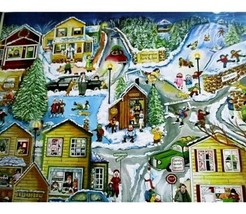 Winter Holidays Begin in Judlesville 500 Pcs 16&quot; x20&quot; Jigsaw puzzle. - £19.66 GBP