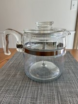 Vintage PYREX Flameware Glass Percolator 6 Cup Coffee Pot 7756-B Complete  - £54.57 GBP