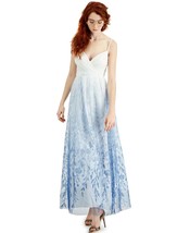 Trixxi Juniors&#39; Ombré Floral Sequined Gown White/Blue Size 5 $159 - £51.75 GBP