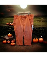 Soft Surroundings Ultimate Denim Pull On Crop Pants Hot Coral Size 3X NE... - $476.31 MXN
