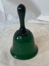 Vintage Viking Glass Emerald Green Large Bell Christmas Holiday Decoration - $10.00