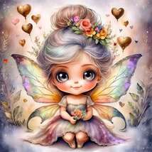 Whimsical Valentines Fairies 100 JPG Clip-art Digital Download Bundle VOL 6 - $2.99
