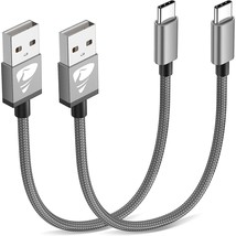 Usb C Cable 3A Fast Charge, [2Pack, 1.5Ft] Short Usb Type C Fast Charging Cord,  - £11.75 GBP