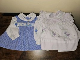 Vintage Cradle Togs Baby Girls Dresses Embroidered Floral Lace   Collared 12 Mth - $20.09