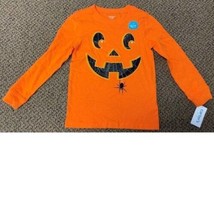 Boys Shirt Halloween Carters Orange Glow In The Dark Pumpkin Face Long Sleeve- 5 - £7.76 GBP
