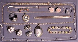 Vtg 17 Pieces Mixed Jewelry Collection Sarah Avon Parklane Ring Watch Li... - $46.36