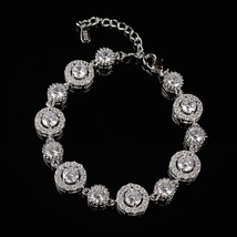 New Arrivals 18CM Luxury Heart Rose Gold Silver Color Bracelet Bangle for Women  - £16.45 GBP