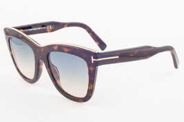 Tom Ford Julie Shiny Dark Havana / Blue Gradient Sunglasses TF685 52P 52mm - £170.71 GBP