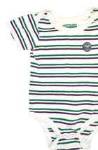 Wimbledon Baby Bodysuit 12-18 Months Striped Tennis Outfit Green Purple image 2