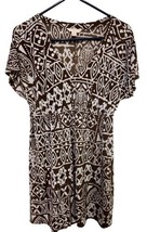 Torrie Richards  Dress womens Honolulu faux wrap brown floral Size M Stretch - $16.15