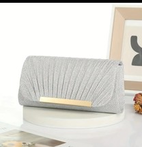 Elegant  Silvery Clutch Bag Purse - $26.00