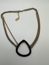 Vintage 3 Strand Gold Tone Necklace 18 - 20 inches Signed Nine West - £11.86 GBP