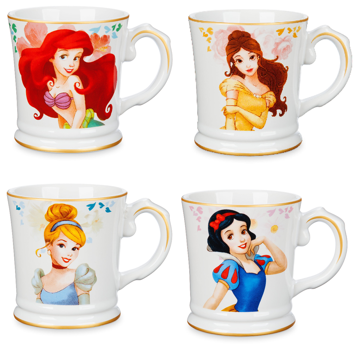 Disney Store Princess Belle Coffee Mug Gold 2016