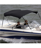 Shademate 80129 BLK Black Bimini Top Poly Fabric &amp; Boot,2-Bow,5&#39;6&quot;L,42&quot;H... - €163,51 EUR