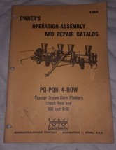 MINNEAPOLIS-MOLINE Repair Catalog Pq Pqh 4 Row Check Row Corn Planter No... - $42.06