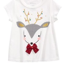 First Impressions Baby Girls Cotton Reindeer T-Shirt, Size 24Months - £6.19 GBP