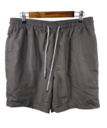 Kirkland Swim Trunks Shorts Size Large Mens Gray Black Pinstripe Stripe ... - $27.87