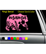 MAMA BEAR Grizzly Bear Sticker Decal Laptop Car Window Wall CHOOSE SIZE ... - $3.18+