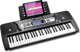 Rockjam 54-Key Keyboard Piano With Power Supply, Stand For Sheet Music, ... - £79.99 GBP
