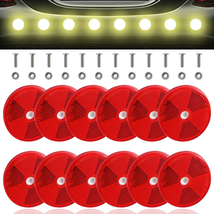 12 Pack Front Reflector round Reflector for Driveway Fence Gate Posts Tr... - $19.10