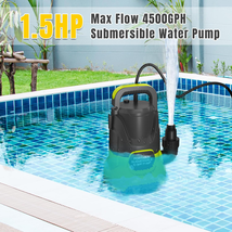 Sump Pump Submersible 1.5HP 4500GPH Utility Water Removal Pump Portable Electric - £129.07 GBP