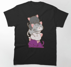 Ace Pride Kawaii Cats LGBTQ Asexual Classic T-Shirt - £16.51 GBP