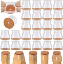 24 Pcs Chair Leg Floor Protectors For Hardwood Floors Silicone, Fit:1.3&quot;-2&quot; - £34.75 GBP