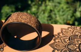 Cork Yoga Wheel by Yoga Design Lab (12.6 diameter), mandala black - $50.67 CAD