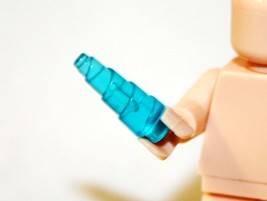 Minifigure Horn Spike Clear Blue Ice Construction Piece Rare - $1.26