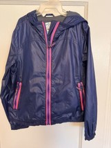 OLD NAVY  Kids Girls Windbreaker Hooded Full Zip Jacket Size XS 4-5 NEW - £15.56 GBP