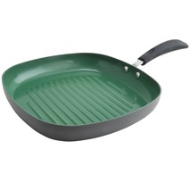 Eco-Friendly Home Hummington 11 inch Green Ceramic Non-Stick Grill Pan in Matte  - $1,134.41 MXN