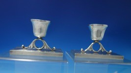 Herrera Mexican Sterling Silver Pair of Candle Holders Mid-Century c1950... - $688.05