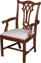 Dining Arm Chair Scarborough House Art Nouveau, Upholstered White Ivory - £1,952.22 GBP