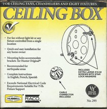 1/2&quot; Shallow Ceiling box For Ceiling Fan Chandelier Light Fixture HUBBEL... - $570.73 MXN