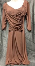 B-Slim Three-Quarter-Sleeve Dress, Dark Brown, XS - £11.11 GBP