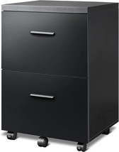 Devaise 2 Drawer Wood File Cabinet, Mobile Lateral Filing Cabinet With, ... - £81.34 GBP