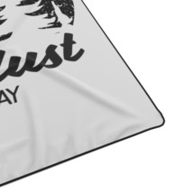 Wanderlust Black &amp; White Forest Fleece Blanket - Soft, Cozy Throw for Adventure- - £44.59 GBP+